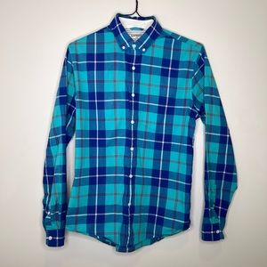 Express Plaid Stretch Corduroy Shirt - Medium